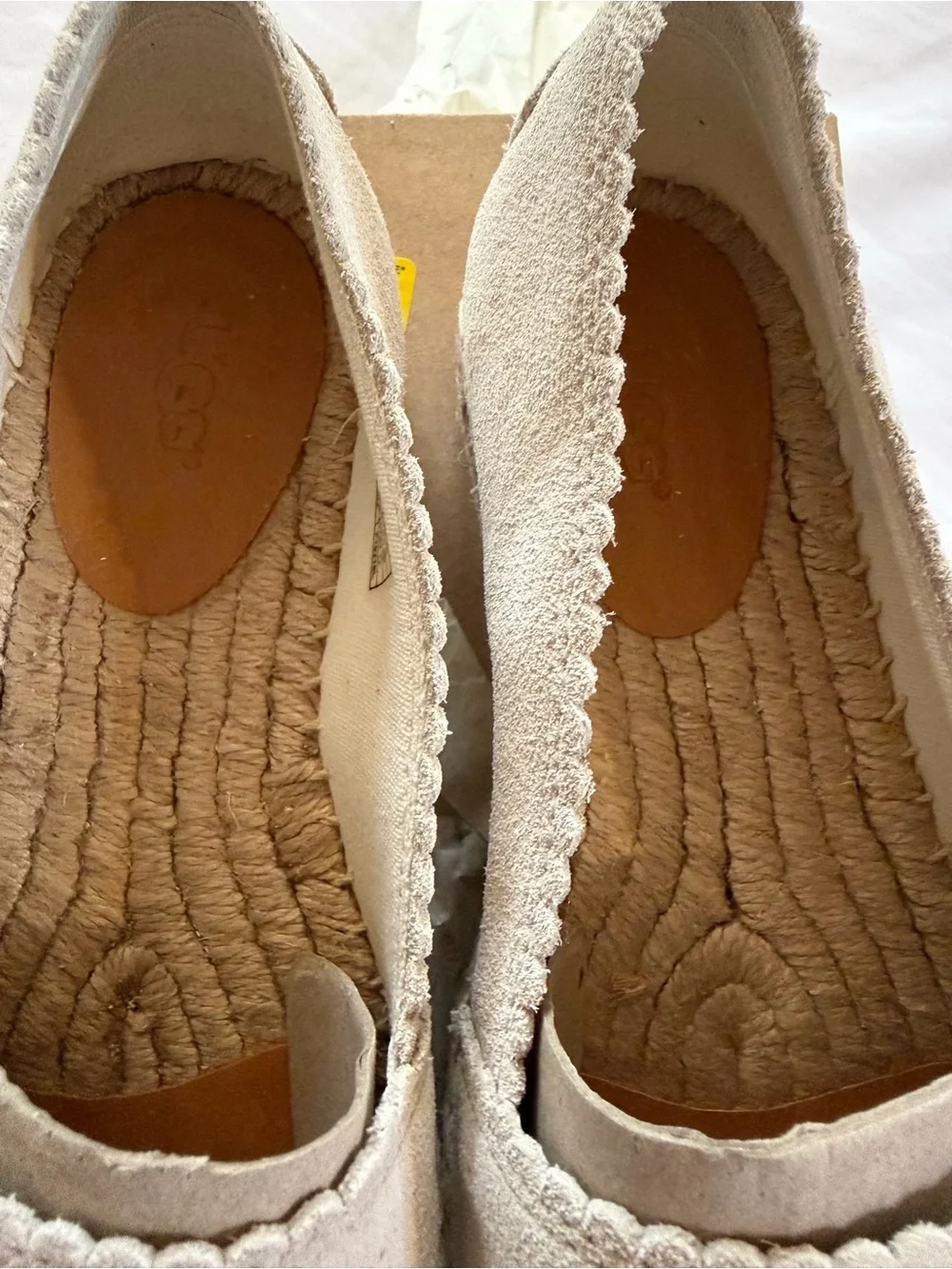 UGG Women’s Slip-On Espadrille in Light Beige 6.5
